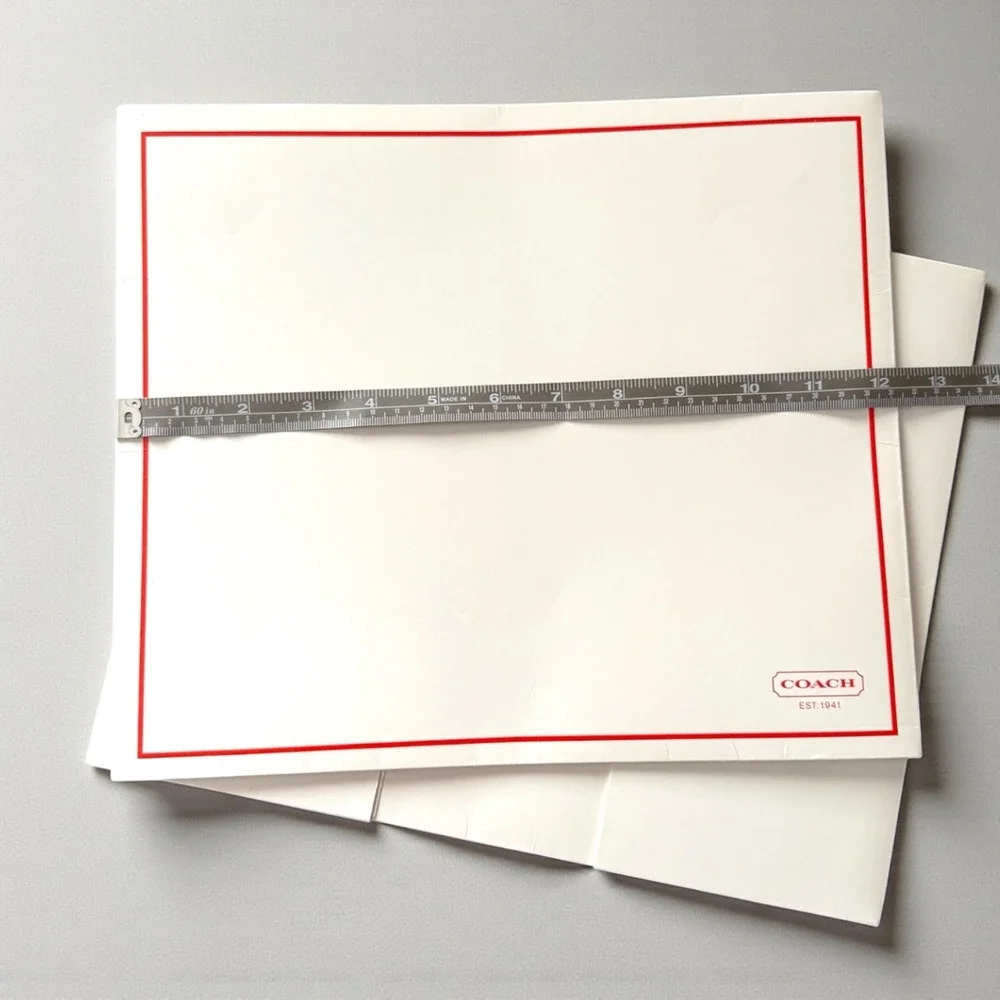 Vintage COACH Gift Box 12.5 x 10.5 x 4.5 White Red Empty Y2K